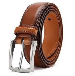เข็มขัดหนังแท้สีน้ำตาลคุณภาพสูงสำหรับผู้ชาย รุ่นปี 2026 ดีไซน์ทันสมัย เหมาะสำหรับชุดทางการ  หัวเข็มขัดโลหะผสม  รับทำโลโก้ตามสั่ง (OEM)  เข็มขัดสำหรับใส่กับกางเกงยีนส์ - Product Image 1