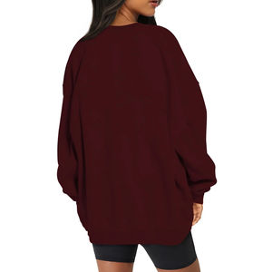 Sudadera de invierno de gran tamaño para mujer 100% algodón de Talla grande-Diseño personalizable ecológico - Product Image 5