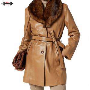 Veste bomber en cuir épais pour femme, taille plus, col large, fermeture éclair, style racer, personnalisable, hiver 2025 - Product Image 1