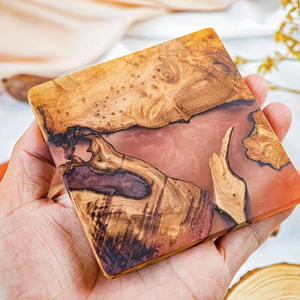 High Demand Mango Wood and <b>Resin</b> Coasters Handicraft Tea <b>Coffee</b> Mats for Kitchen <b>Table</b> Decoration India Accessories - Product Image 5