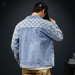 Customized Men's <b>Denim</b> <b>Jackets</b> Stand Collar Front Casual Solid Color Button Long Sleeve <b>Lightweight</b> Waterproof Breathable Winter - Product Image 2