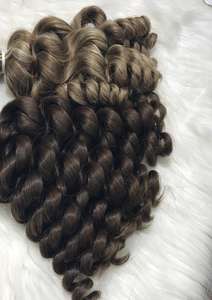 เครื่องต่อผมคนบริสุทธิ์ผมหยิกยาวสั้นสีเปียโนผ้าสองชั้นฟอกสีเข้มขึ้นเท่านั้น - Product Image 2