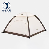Tente de camping gonflable en PVC Oxford, quatre saisons, portable, anti-UV, imperméable, kaki, pompe à air 6, pour famille, 4 personnes, une chambre