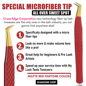 แหนบต่อขนตาปลายไฟเบอร์แบบใหม่ ปลายโค้งและปลายตรง 45 องศา 75 องศา 90 องศา ทำจากสแตนเลส - Product Image 2