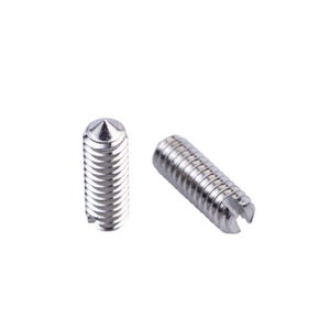 Vis sans tête à extrémité concave en acier inoxydable, vis de réglage à pointe conique fendue - Product Image 1