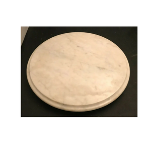 Bandeja de mármol blanco dorado para servir pequeña cuadrada Lazy Susan con pieza dorada con producto de venta - Product Image 2