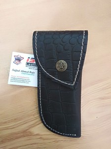 ปลอกมีดพับได้แบบมืออาชีพเคสหนังวัวแท้ปรับแต่ง OEM และ ODM - Product Image 4