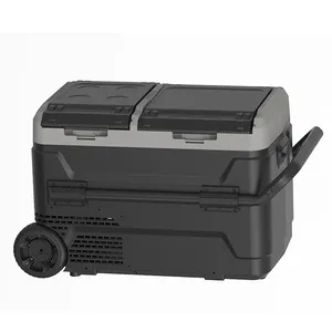 Camping Car Refrigerators Small Mini Fridges OEM Customized Power Black Cooler for Used Cars Custom 12V 24V Compressor ABS 45W