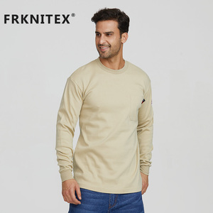 Fourniture d'usine OEM vente en gros NFPA 2112 100% coton <span class=keywords><strong>FR</strong></span> tricot à manches longues chemise de travail classée au feu - Product Image 1
