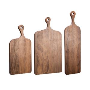 (JUEGO DE 3) Tabla de cortar de madera con agujero lateral Venta caliente Calidad superior Natural Acacia Madera Pizza Tabla de cortar personalizada - Product Image 4