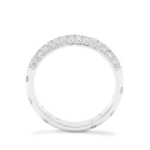 Anillo de Topacio Blanco de 1 Quilate con Incrustaciones de Plata de Ley, Joyería Destacada - Product Image 3