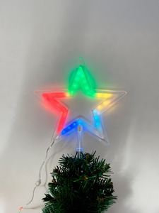 Decorazione Natalizia a Stella in Plastica con LED al Neon, Classificazione IP44, Luce Dinamica Multicolore con Telecomando - Product Image 3