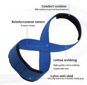 Logo personnalisé Figure 8 Coton Heavy Duty Deadlift Straps Anti-Slip Respirant Vente en gros Workout Gym Training Powerlifting - Product Image 5