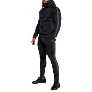 Ensembles de survêtements streetwear personnalisés avec logo en relief, ensembles deux pièces pour hommes, pantalons évasés, sweats à capuche, survêtements pour hommes - Product Image 2