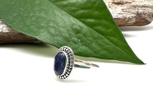 Anillo de piedras preciosas de zafiro de Plata de Ley 925, joyería hecha a mano, anillo de estilo bohemio de plata, joyería para mujer, regalo de boda para esposa - Product Image 4