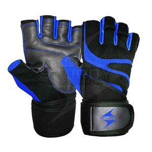 Anti-Slip Breathable Leather Gym <b>Gloves</b> Wrist Wraps Sports Workout Fitness <b>Training</b> Unisex High Quality <b>Weight</b> Lifting - Product Image 1