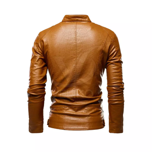 Outdoor Wholesale New Style <b>Distressed</b> Genuine Lambskin <b>Top</b> Quality Material Wholesale Price Causal Leather Jackets For Men - Product Image 5