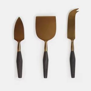 Premium Stainless Steel Cheese Server Set with Designer Handle Handmade Tableware - Product Image 3