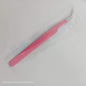 Pinces à cils professionnelles en acier inoxydable, haute précision, ensemble complet d'outils pour cils, fournisseurs de pinces à cils professionnelles Habi - Product Image 4