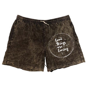 Vente en gros de shorts délavés à l'acide vintage pour hommes en coton éponge français taille XL Fitness/Style décontracté sérigraphiés courts pour une utilisation sportive - Product Image 1