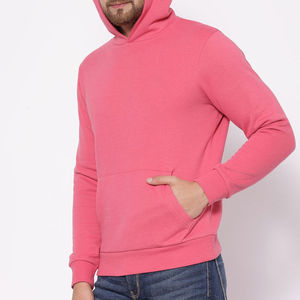 Básicos de alta calidad, mezcla de algodón Tallas grandes Streetwear Sudaderas con capucha Ropa sólida Sudadera con capucha con logotipo personalizado Sudaderas con capucha para hombre - Product Image 2