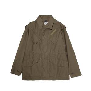 Veste en toile recyclée Maharishi pour homme, modèle Shinobi M65, style workwear réversible en cuir véritable avec col montant, saison automne - Product Image 1