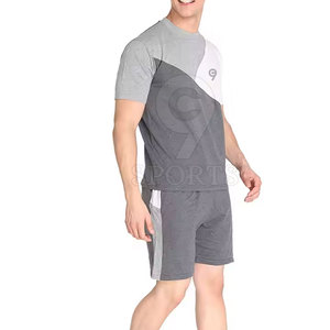 Ensemble d'été respirant de couleur unie pour hommes Design personnalisé Streetwear ensemble d'été surdimensionné pour hommes - Product Image 3
