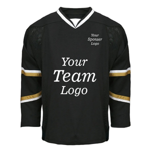Maillot de hockey sur glace pour hommes en gros uniforme sportif pour adultes avec logo personnalisé uniforme de hockey sublimé uni et respirant de grande taille sur le devant - Product Image 1