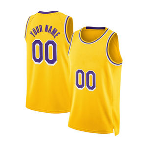 2024 nouvelle saison maillot de basket-ball pour hommes personnalisé jaune haute qualité cousu respirant et imprimé dernière Offre Spéciale - Product Image 1