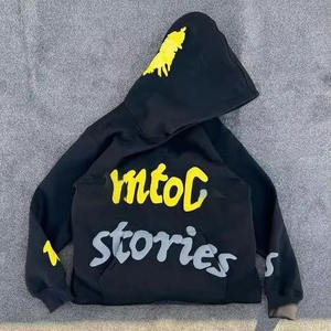 Sudadera con capucha estampada hinchada de algodón pesado personalizada para hombres ropa de lana de invierno 3D de gran tamaño con logotipo bordado - Product Image 1