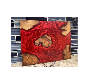 Planche à découper en bois résine époxy personnalisable planche de service de cuisine en bois d'acacia planche à découper écologique - Product Image 4