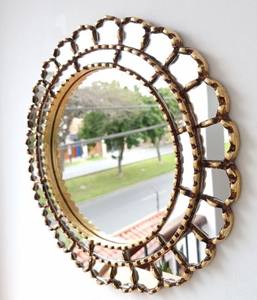 Peruvian <b>Mirrors</b> "Harmonious <b>Gold</b> <b>Mirror</b> 40cm" - Interior Decoration - Wall <b>Mirror</b> - Home Decor - Decorative <b>Mirrors</b> - Product Image 3