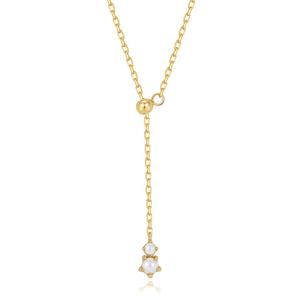 נגוסה מינימליסטית נדינטי זהב 18k ורמייל תכשיטים 925 כסף סטרלינג פגז קבוע חרוזים החלקה שרשרת - Product Image 1