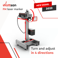 Marqueur laser à fibre Wattsan FM 200x200 mm 5-100W JPT MOPA JPT SEAL UV CO2 Machine de marquage sur convoyeur