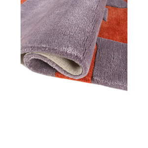 Tapis Jaipur ZA TNQ-3206 en laine et viscose, tufté à la main, motif abstrait blanc, 4m, pour décorations de salon, couleur rouge-orange - Product Image 2