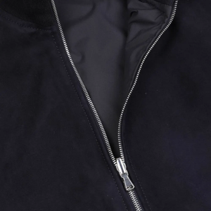 <b>Men's</b> <b>Suede</b> Bomber <b>Jacket</b> Stand Collar Zipper Closure Casual Solid Color Autumn Wear Regular Fit Pockets - Product Image 4