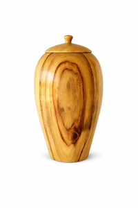 Matte Black Cremation Urn with Gold Angel Wing Artwork Classic Shape and Elegant <b>Memorial</b> Finish - Product Image 2