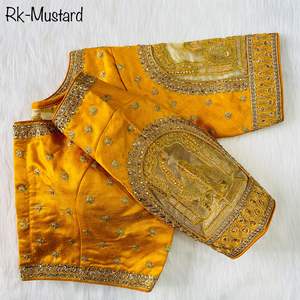 ชุดเจ้าสาวสุดหรู ผ้าไหมเนื้อหนา ดีไซน์สวยงามสำหรับงานบาราต ปักลายอย่างประณีต เสื้อสำเร็จรูปเปิดด้านหน้า มีฟองน้ำเสริมทรง ขายส่งจากอินเดีย - Product Image 4