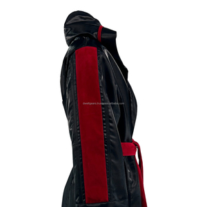 Fabricant direct d'habits de boxe, robe de cérémonie à capuche en satin personnalisée, fournisseur pour commandes en gros - Product Image 3