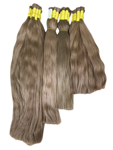 Cheveux Remy vietnamiens naturels en vrac à double tirage pour un coiffage facile avec volume Aspect naturel de la racine à la pointe Toutes les couleurs conviennent - Product Image 2