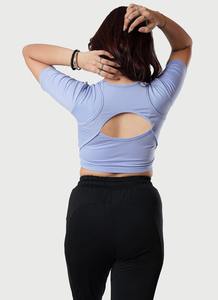 Soutien-gorge de sport dos nu pour femmes, dos croisé, yoga, fitness, bleu ciel, personnalisé, avec marque personnalisée - Product Image 2