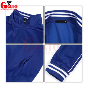 Ensemble de survêtement unisexe décontracté et confortable à fermeture éclair intégrale, 2 pièces, col montant, design athlétique, pour l'hiver, jogging, écologique, 100 % coton - Product Image 5