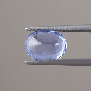 Saphir bleu créé en laboratoire en vrac |   Coupe ovale 10x8mm |   Saphir véritable certifié, poli, léger, 4,62 carats, 6 mm, fin - Product Image 3