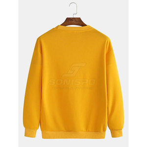 เสื้อสเวตเตอร์คอกลมสีเหลืองลายการ์ตูนหมีพิมพ์ลายกระเป๋าเดินทางแบบสวมใส่สบายสำหรับทุกเพศทุกวัย เสื้อถักแบบสวมใส่สบายสำหรับฤดูใบไม้ร่วง - Product Image 2