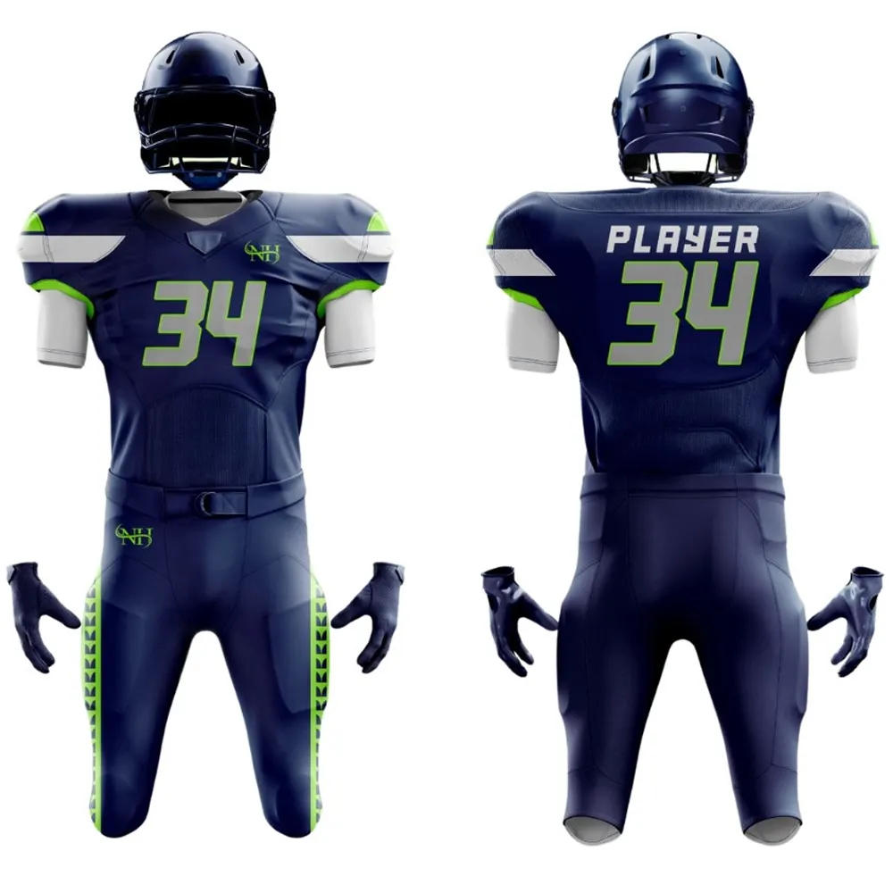 Su misura 2024 Top Design degli uomini di Football americano uniforme di sublimazione uniforme con il tuo Logo uniforme di Football americano
