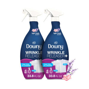Downy Wrinkle Releaser <b>Spray</b>, All In One Formula Removes Wrinkles, Static and Odors, Crisp Linen Scent, 33.8 Fl Oz, Pack of 2 - Product Image 5