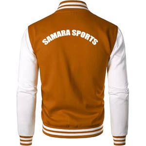 Vestes de mode Doublure matelassée Patchs en chenille personnalisés Letterman College Hommes Bomber Baseball Coupe-vent Vestes universitaires en laine - Product Image 3