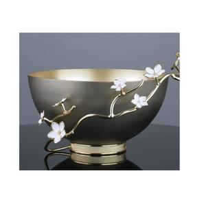 Bol en aluminium martelé fait à la main avec accent floral Bol à collations exclusif pour hôtel et restaurant - Product Image 5