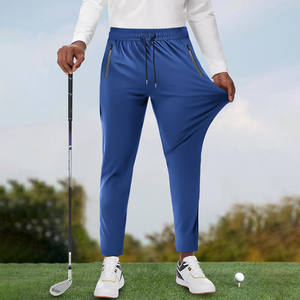 ชุดกอล์ฟผู้ชายกางเกงยืด30 "/32" กางเกงใส่สบายสำหรับใส่ทำงานธุรกิจกางเกงสแล็คแห้งเร็วน้ำหนักเบากลางแจ้งแบบคลาสสิก - Product Image 1