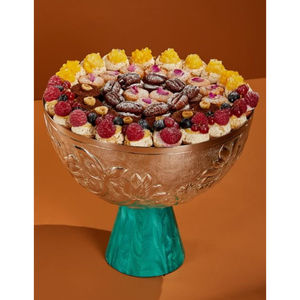 Soporte para servir Chocolate de Metal plateado hecho a mano, tazón para servidor de dulces, artículos de Hotel para celebraciones de bodas, exhibición de Chocolate, precio bajo - Product Image 6